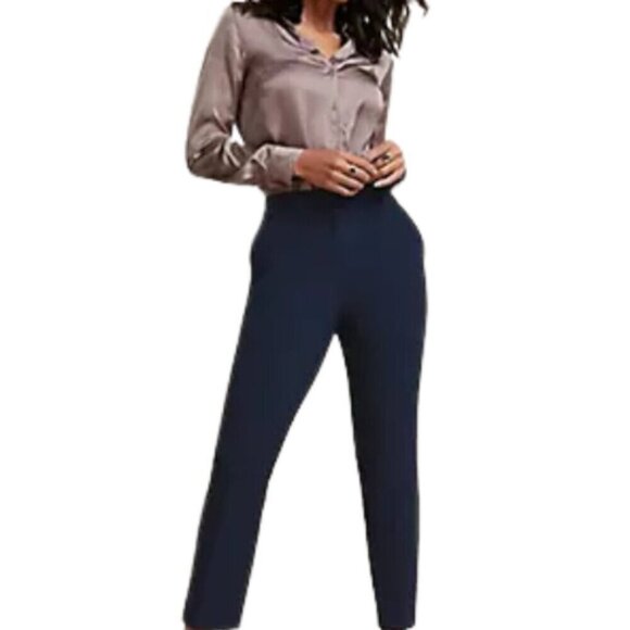 Topshop Pants - Topshop Womens 6 Navy Slim Fit Ankle Trouser
